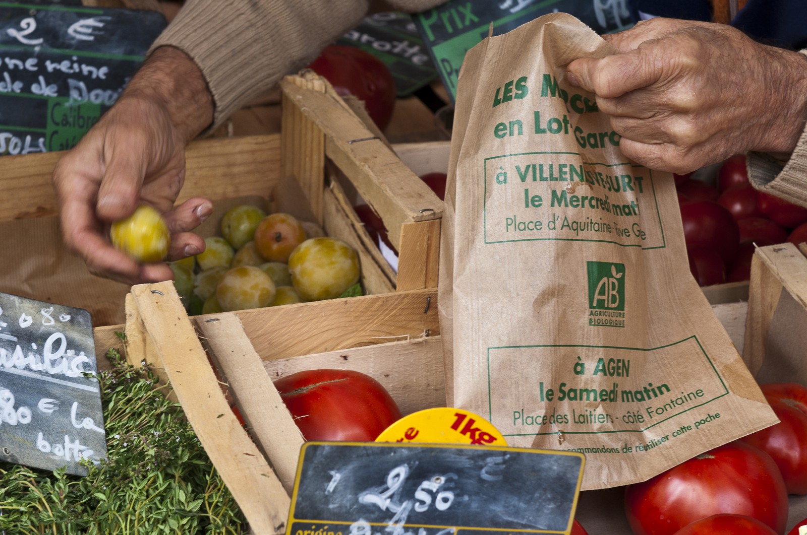 Sur le marché