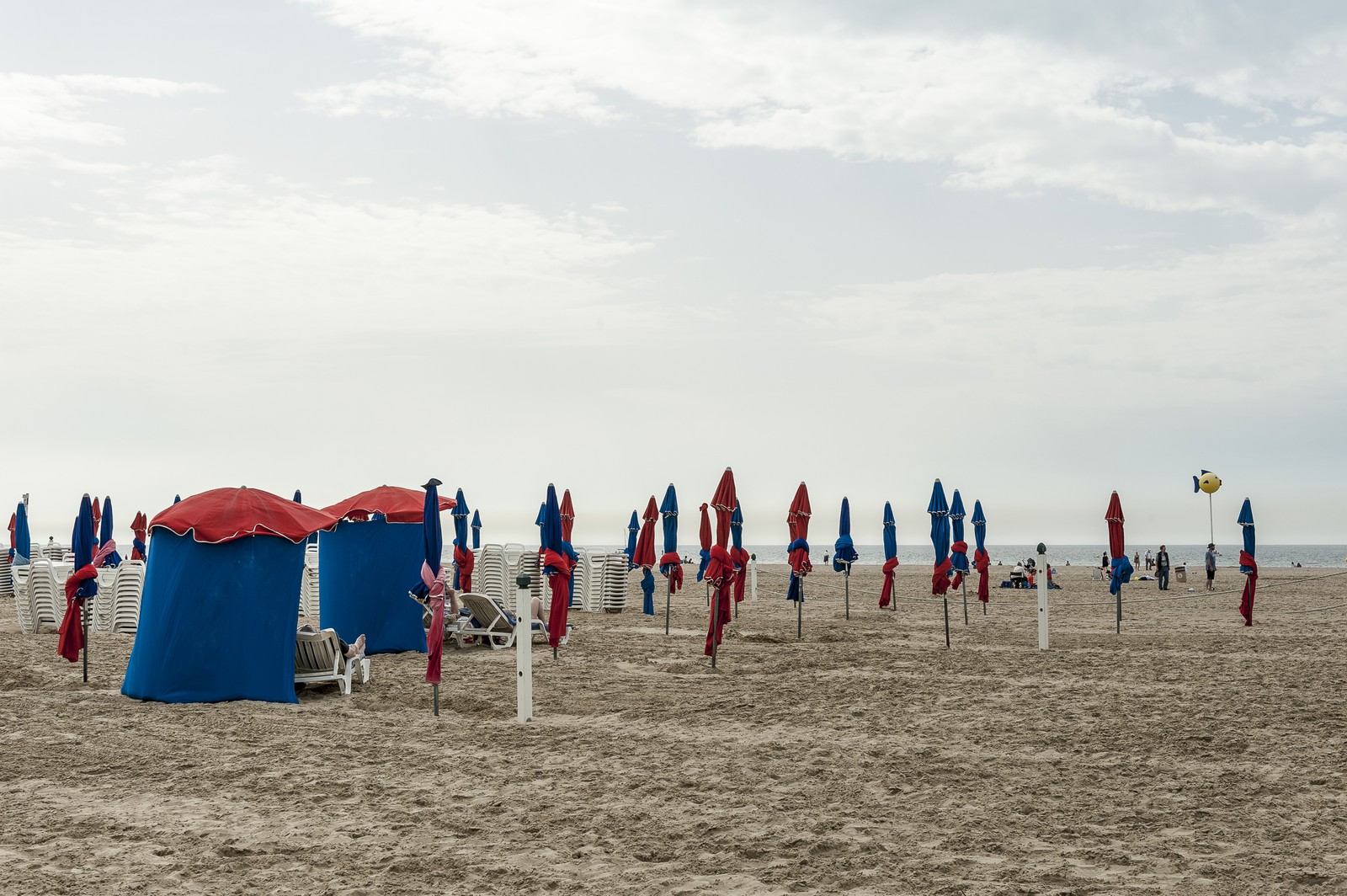 La plage de Deauviile La plage de Deauviile
