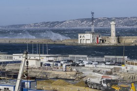Travaux sur le port