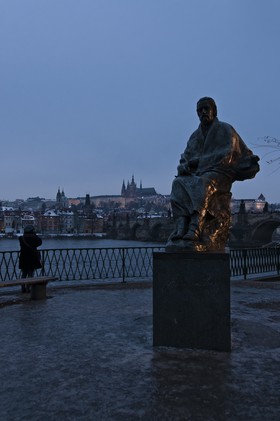 Prague, statue de Smetana